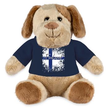Finnish pride, flag of Finland - MiniFeet® Dog Helge - french navy - Front
