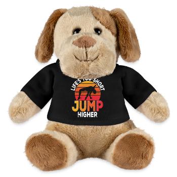 Saut en hauteur La vie est trop courte Sautez plus haut - Chien en peluche Helge MiniFeet® - noir - Devant