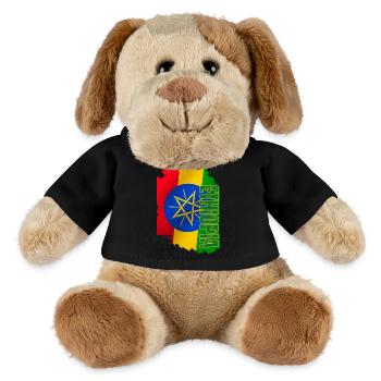 Ethiopia Flag Vertical, I Love Ethiopia - MiniFeet® Dog Helge - black - Front