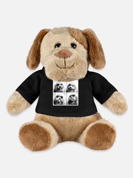 Photobooth pour chien – Cool Pup en t-shirt à lunettes de soleil - Chien en peluche Helge MiniFeet® - noir