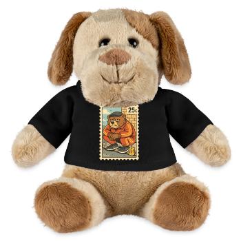 Stamp Grim Gopnik Ours en survêtement - Chien en peluche Helge MiniFeet® - noir - Devant