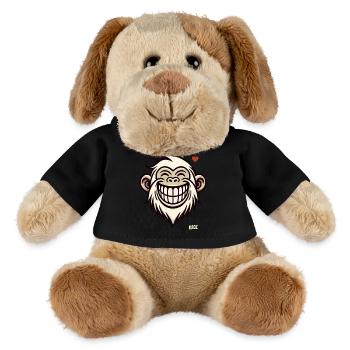 Grinsender Affe mit Herz - MiniFeet® Hund Helge - Schwarz - Vorne