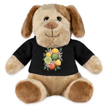 Fresh citrus fruits and flowers arrangement - MiniFeet® Dog Helge - black - Front