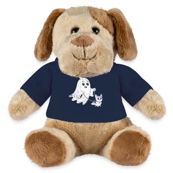 Fantôme avec chien chauve-souris d’Halloween - Chien en peluche Helge MiniFeet® - bleu marine - Devant