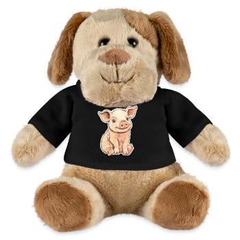 Schwein Ferkel - MiniFeet® Hund Helge - Schwarz - Vorne