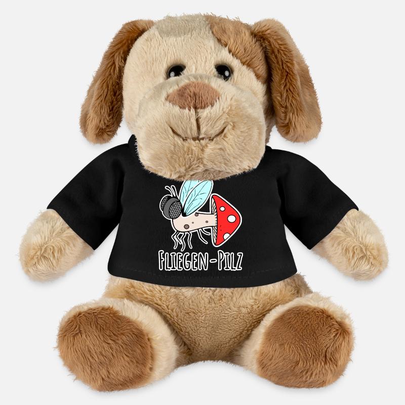 Fliegenpilz - Halb Fliege halb Pilz - MiniFeet® Hund Helge - Schwarz
