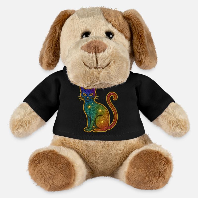 Regenbogen Glitzer Katze zu Halloween - MiniFeet® Hund Helge - Schwarz
