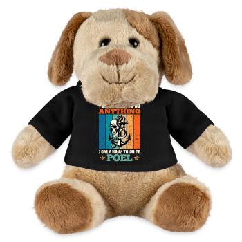 Ostsee MUSS GAR NIX MUSS NUR NACH POEL Lustig - MiniFeet® Hund Helge - Schwarz - Vorne