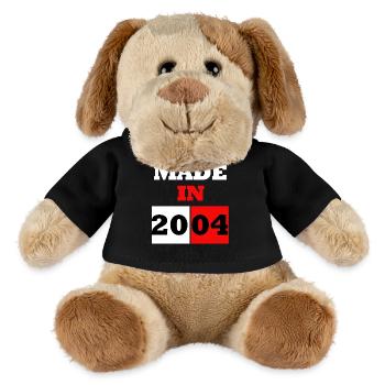 Hergestellt 2004 Geburtstags-Futuristischer Stil zweifarbig - MiniFeet® Hund Helge - Schwarz - Vorne