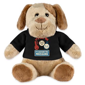 Wetter Drama Humor Geschenk Regen Schnee - MiniFeet® Hund Helge - Schwarz - Vorne