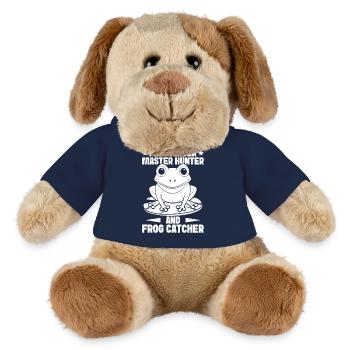 Attrapeur de grenouilles, Chercheur de grenouilles, Maître Chasseur de grenouilles, grenouille - Chien en peluche Helge MiniFeet® - bleu marine - Devant