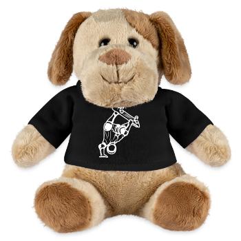 Dessin de skateur - Chien en peluche Helge MiniFeet® - noir - Devant