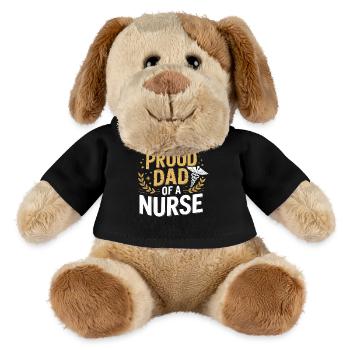 Stolzer Vater einer Pflegekraft - MiniFeet® Hund Helge - Schwarz - Vorne