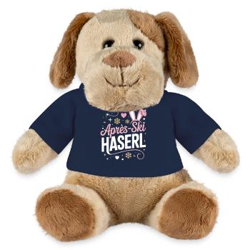 Apres Ski Haserl Hüttengaudi Skifahrerin Skihaserl - MiniFeet® Hund Helge - French Navy - Vorne
