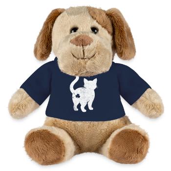 Katzen Silhouette mit Kleeblatt - MiniFeet® Hund Helge - French Navy - Vorne