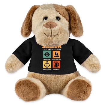 North Sea BORKUM LIVE AND SWITCH OFF Retro Funny - MiniFeet® Dog Helge - black - Front