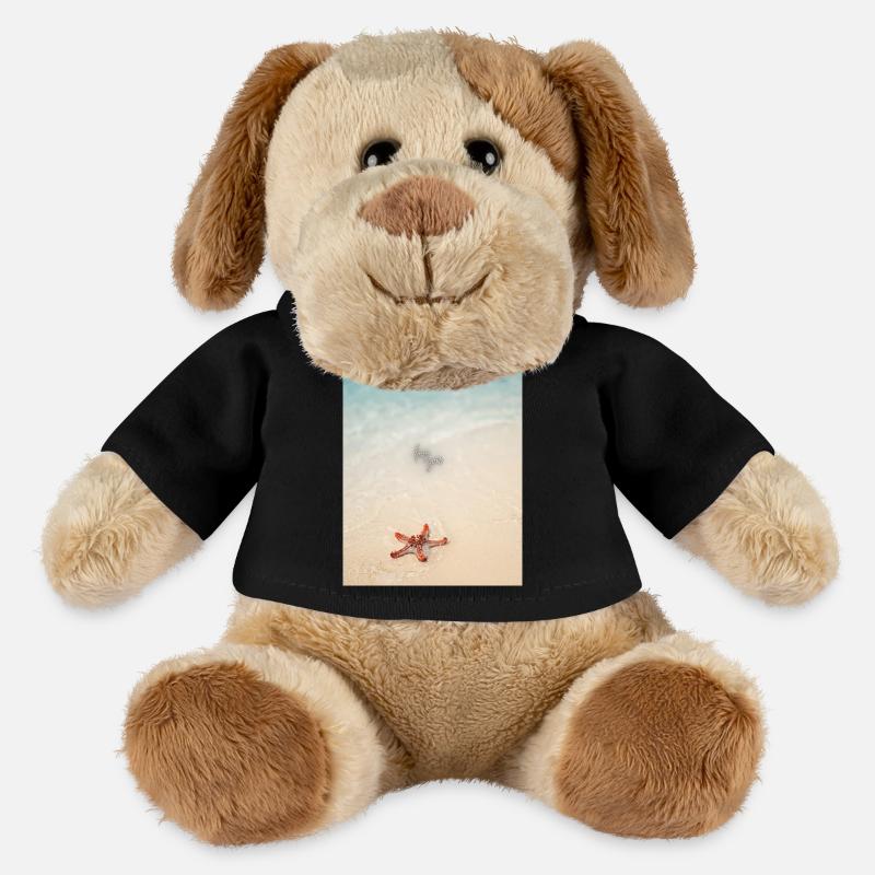 Liebe am Strand und Seesterne - MiniFeet® Hund Helge - Schwarz