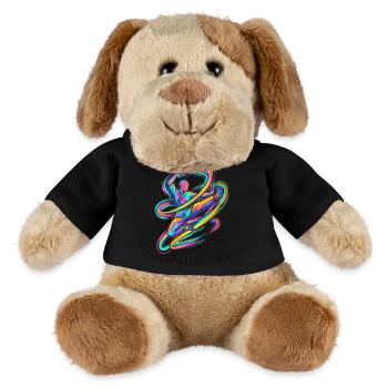 karaté - Chien en peluche Helge MiniFeet® - noir - Devant