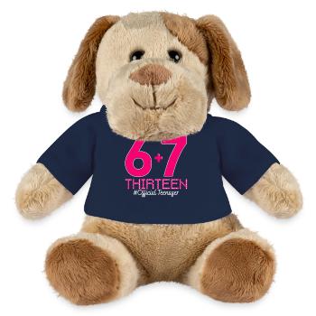 13. Geburtstags-Shirt Lustiges Meme 67 Geburtstag 13 - MiniFeet® Hund Helge - French Navy - Vorne