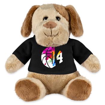 NR. 14 NUMMER 14 BASKETBALL 14. GEBURTSTAG - MiniFeet® Hund Helge - Schwarz - Vorne