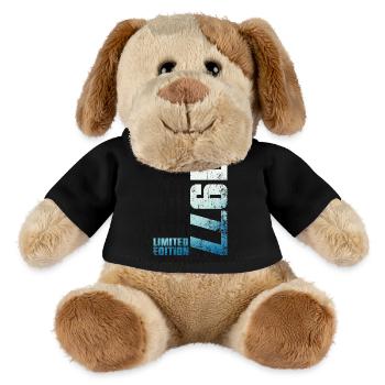 49ème Anniversaire Homme Femme 49 ans 1977 Cadeau - Chien en peluche Helge MiniFeet® - noir - Devant