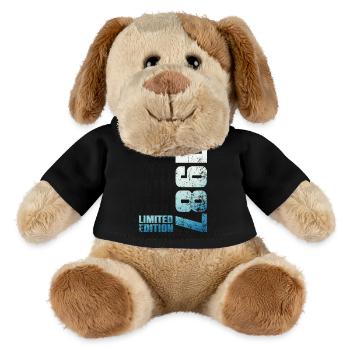 29. Geburtstag Mann Frau 29 Jahre alt 1997 Geschenk - MiniFeet® Hund Helge - Schwarz - Vorne