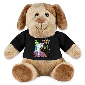 Bowling astronaute et extraterrestre dans le jeu de la galaxie spatiale - Chien en peluche Helge MiniFeet® - noir - Devant