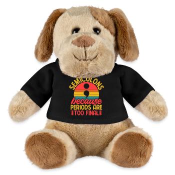 Semicolon Suicide Prevention Periods Too Final - MiniFeet® Dog Helge - black - Front
