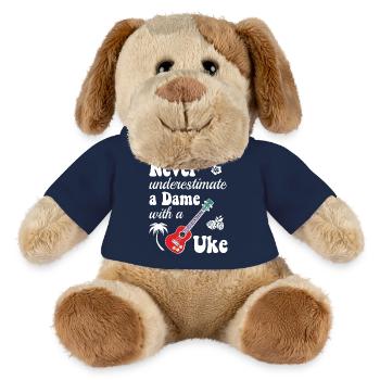 Never underestimate a Dame with a Uke - MiniFeet® Hund Helge - French Navy - Vorne