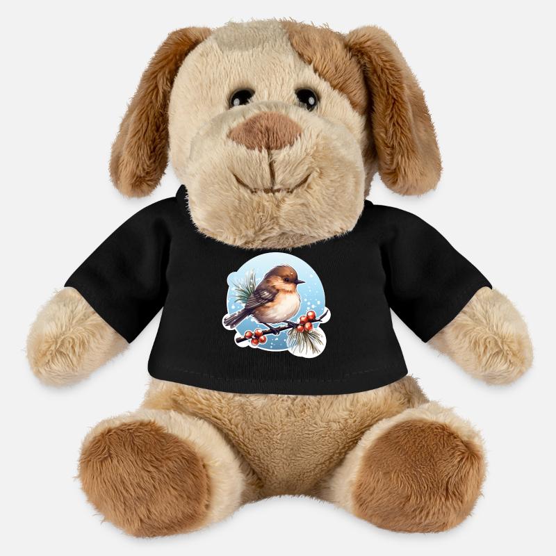 Braunkehlchen im Winter - MiniFeet® Hund Helge - Schwarz