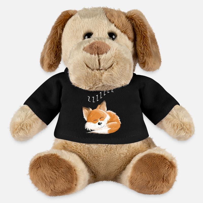 Fox sleeping - dream - dreams - foxes - MiniFeet® Dog Helge - black