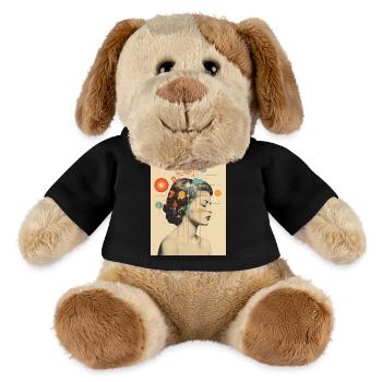 Wassermann Collage Kunst Astrologie - MiniFeet® Hund Helge - Schwarz - Vorne