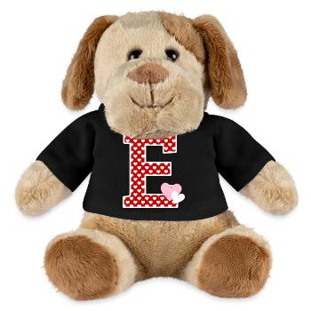 Buchstabe E Herz - MiniFeet® Hund Helge - Schwarz - Vorne