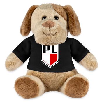 Polnische Flagge Nationalfarben Polnisch - MiniFeet® Hund Helge - Schwarz - Vorne