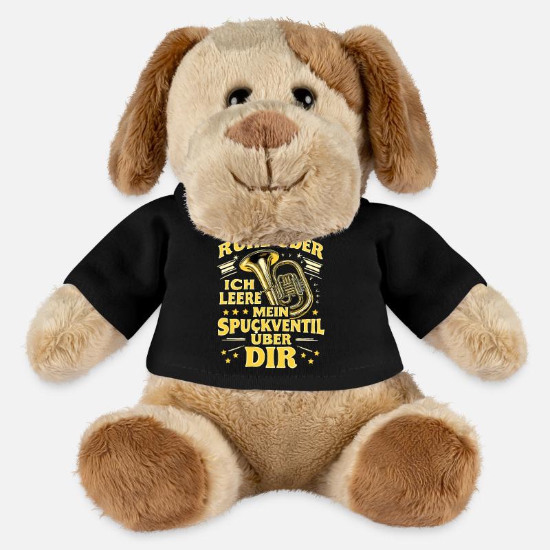 Tuba - Ruhe oder ich leere Spuckventil - Tubist - MiniFeet® Hund Helge - Schwarz