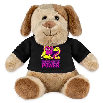 Hypno Glitch Owl and Snake - MiniFeet® Dog Helge - black - Front