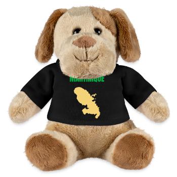 T-shirt Martinique – Antilles - Chien en peluche Helge MiniFeet® - noir - Devant