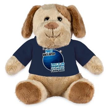 Je suis plutôt du genre à la Planète 9 - Chien en peluche Helge MiniFeet® - bleu marine - Devant