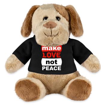 Make Love Not Peace - MiniFeet® Hund Helge - Schwarz - Vorne