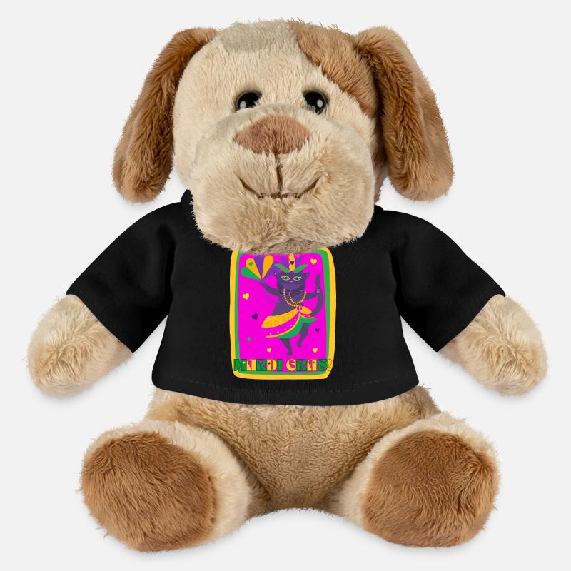 Chat dansant du Mardi Gras - Chien en peluche Helge MiniFeet® - noir