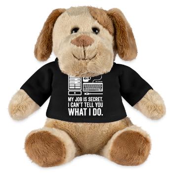 My Job Is Secret – IT Nerd Design - MiniFeet® Dog Helge - black - Front