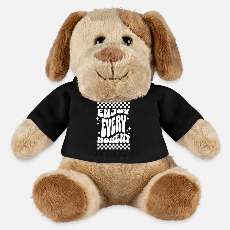 Enjoy Every Moment Retro Typography - MiniFeet® Dog Helge - black
