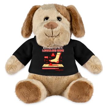 Klemmbaustein Schmerz Systemabsturz Pixel Design - MiniFeet® Hund Helge - Schwarz - Vorne