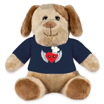 Koch Herz himmlisch Kochen Gastgeber Köchin - MiniFeet® Hund Helge - French Navy - Vorne