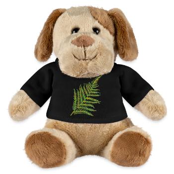Fern leaf motif - MiniFeet® Dog Helge - black - Front