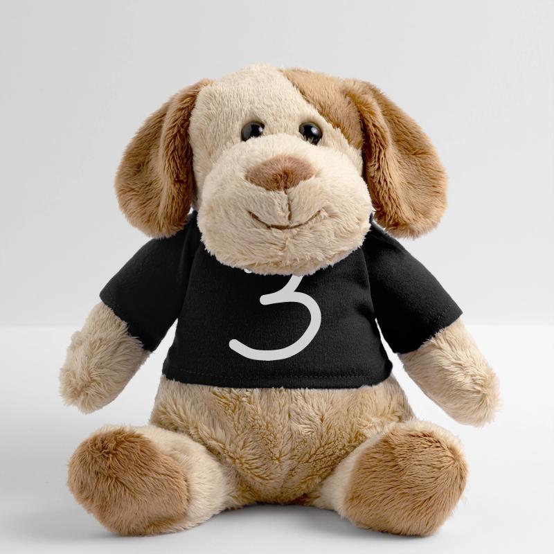 3 Numéro trois blanc Anniversaire Chien en peluche Helge MiniFeet®