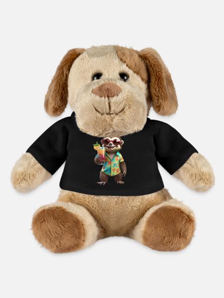 Don’t Hurry Be Happy cute little sloth Hawaiian - MiniFeet® Dog Helge - black