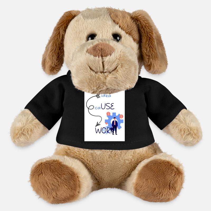 Idea cause work. An idea creates a work. - MiniFeet® Dog Helge - black
