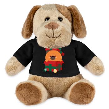 German Shepherd Puppy Christmas Present - MiniFeet® Dog Helge - black - Front