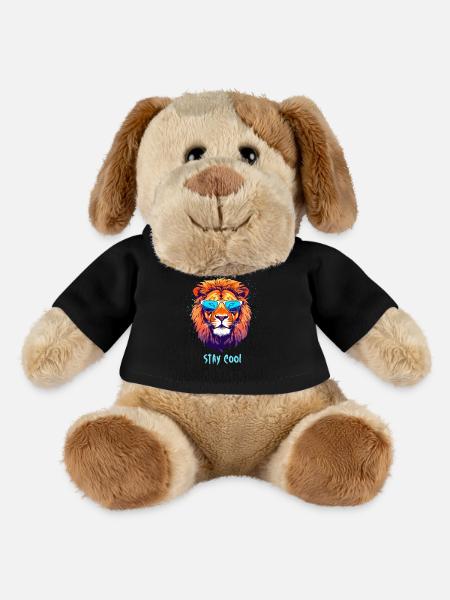 Neon Lion with Sunglasses Stay Cool - MiniFeet® Dog Helge - black